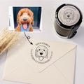Custom Round Address Stamp, Pet Face Address Stamp, Return Address Stamp, Self-Inking Address Stamp, Housewarming Gift, Wedding Stamp product logo
