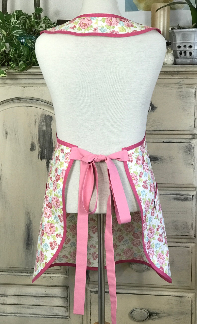 Womens Vintage Floral Apron Plus Size Kitchen Cooking Apron Etsy