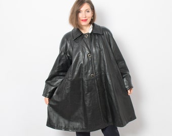 leather swing jacket