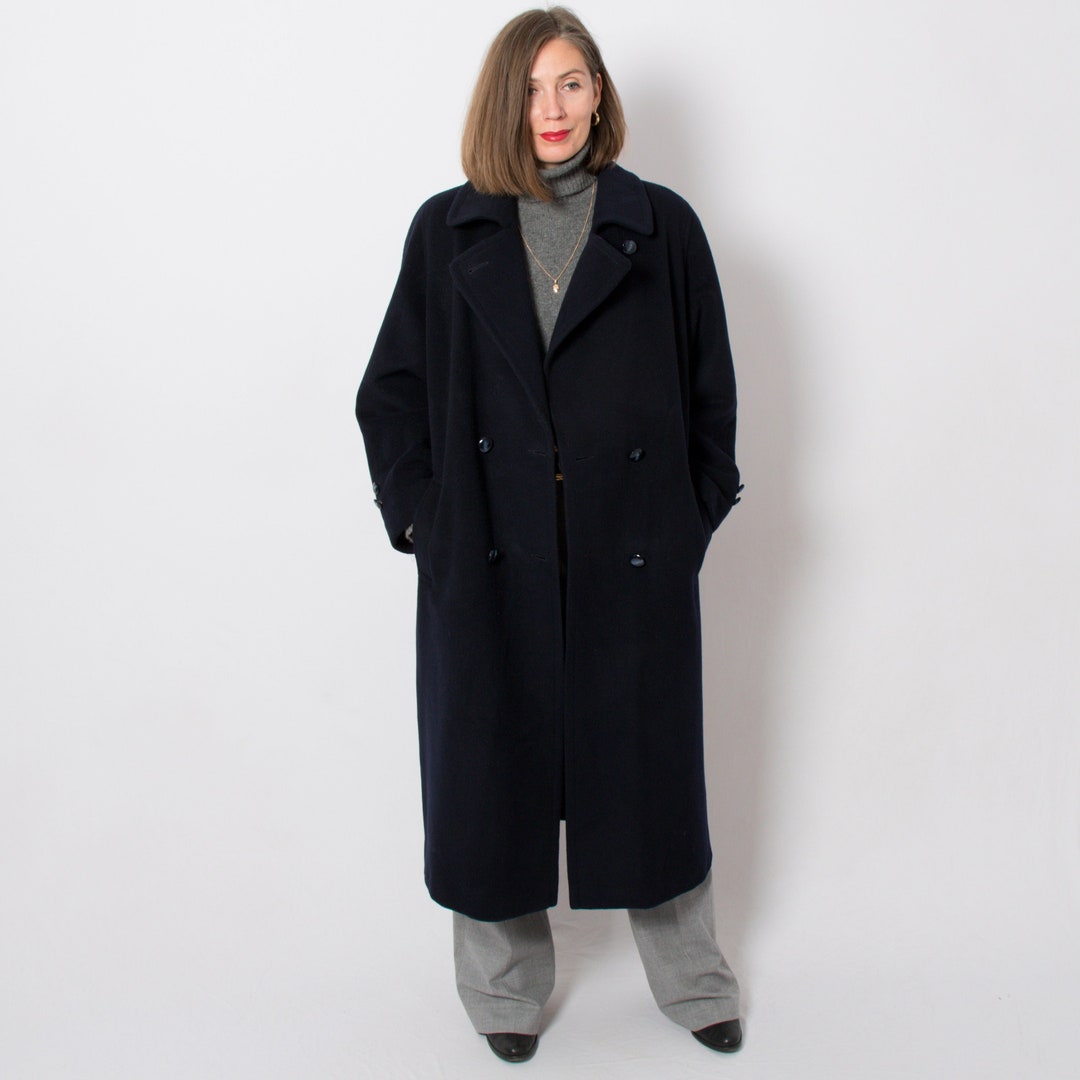LUX BAUER Cashmere Wool Coat Double Breasted Overcoat Long - Etsy