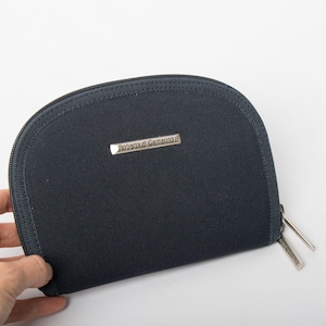 Vintage Roberta di Camerino Navy Reisebrieftasche Organizer Compact Zip Geschenkidee