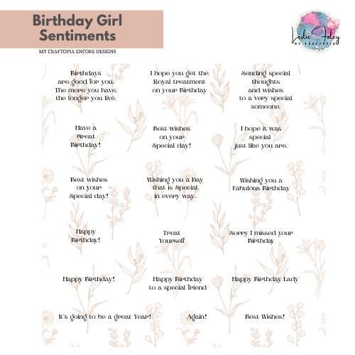 Sentiments For Card Making Printable Birthday Cardmaking Sentiments, DIY Greeting Card Quotes (PDF ...