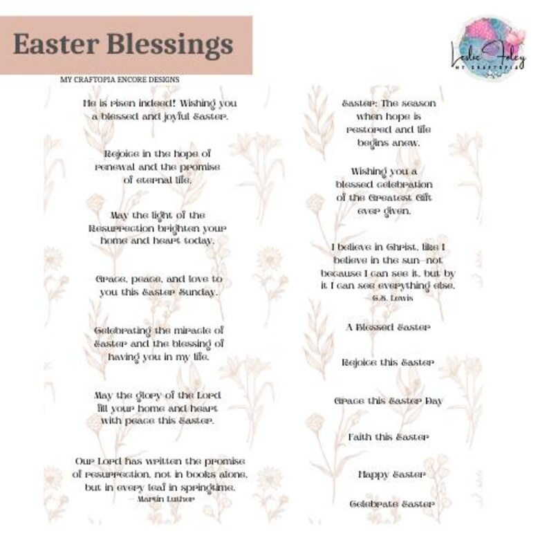Sentiments For Easter Easter Blessings Religious Cardmaking Sentiments, Printable Quotes ...