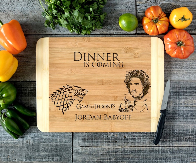 Personalized Cutting Board Engraved Chopping Board~Anniversary Wedding Gift Housewarming Engagement Christmas- Game of Thrones HDS