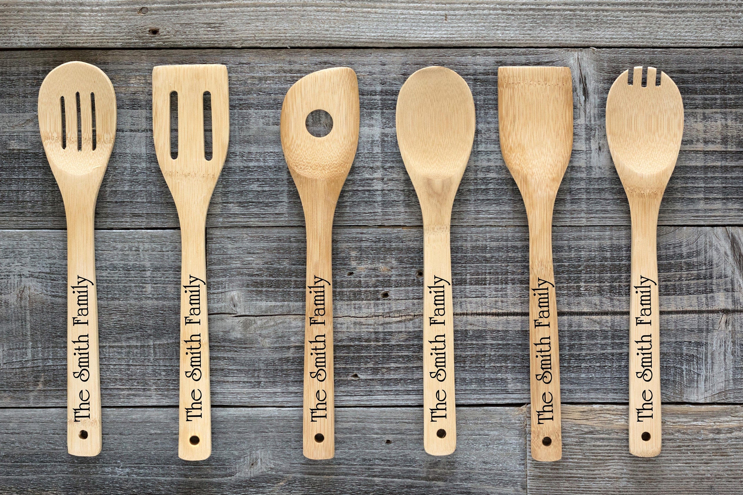 Personalized Utensils Engraved Utensils Set of 6 Etsy