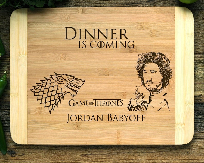 Personalized Cutting Board Engraved Chopping Board~Anniversary Wedding Gift Housewarming Engagement Christmas- Game of Thrones HDS