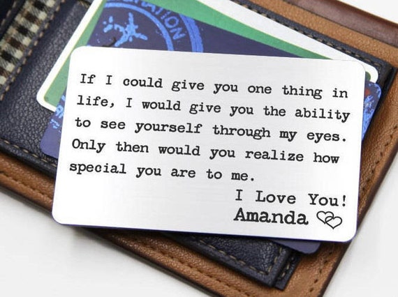 Personalized Wallet Card Insert Through My Eyes | Etsy
