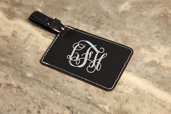 away monogrammed luggage tag