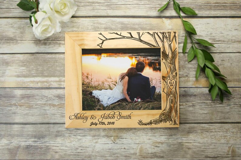 Personalized Picture Frame Love Tree Wedding Gift Etsy