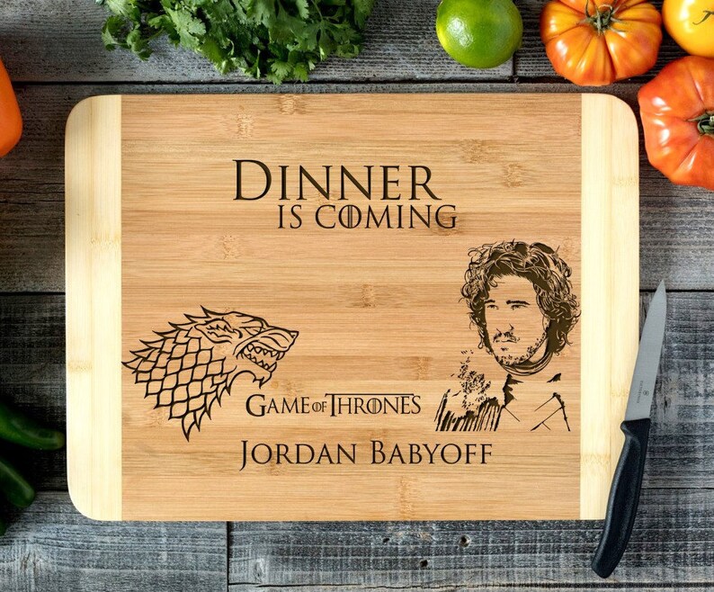 Personalized Cutting Board Engraved Chopping Board~Anniversary Wedding Gift Housewarming Engagement Christmas- Game of Thrones HDS