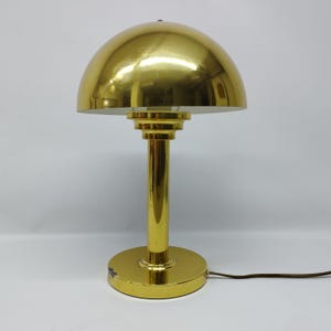 Mushroom, Brass, Table Lamp / Art Deco Style