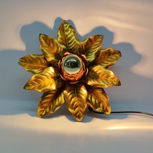 Italian, Hollywood regency Gilded Flush Mount or Wall Lamp 3pcs!