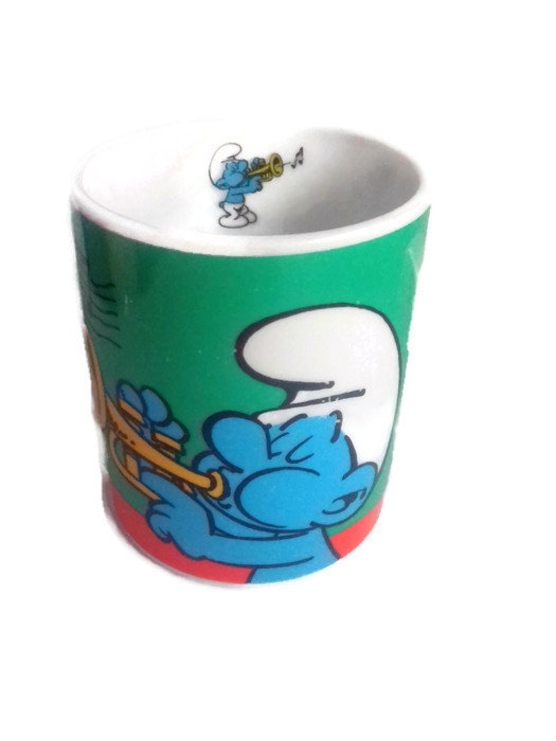 Small Cup Smurf Ceramic Mug Porcelain Cup Vintage Smurf | Etsy