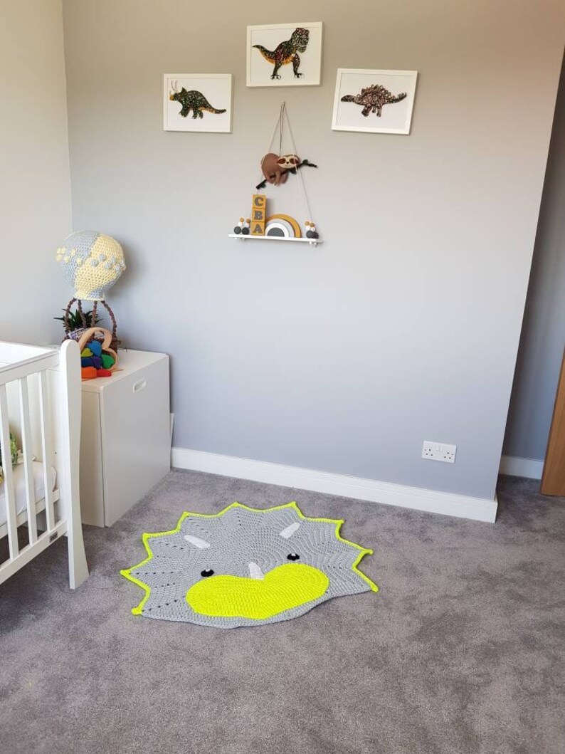 Dinosaur Triceratops rug for children's room babys nursery Etsy