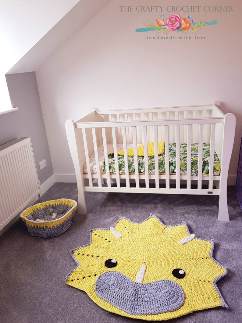 Dinosaur Triceratops rug for children's room babys nursery Etsy
