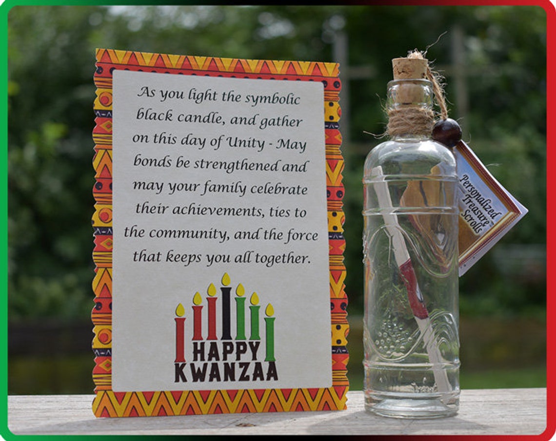 Kwanzaa Gift // Message in a Bottle // Kwanzaa Gift for Friend