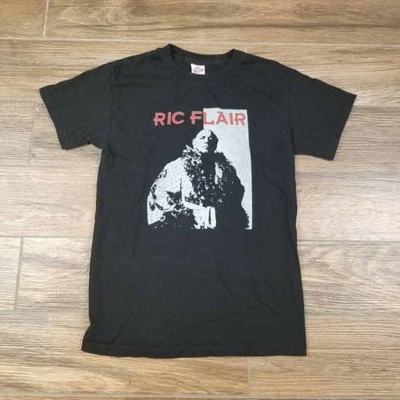 WWF WWE Ric Flair T-Shirt, Black Size Small 90s Vi