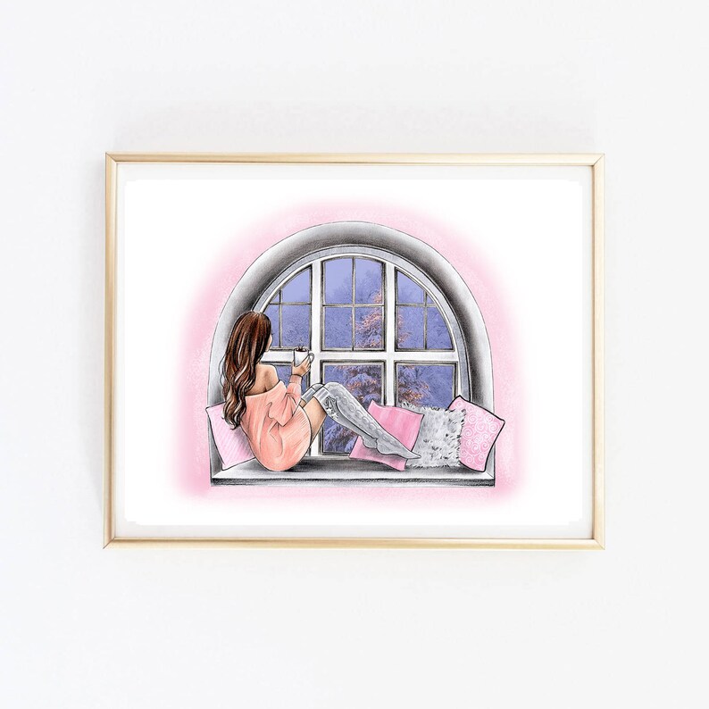 Girly wall art Blush pink art print Teen Girl Wall Art Fashion | Etsy