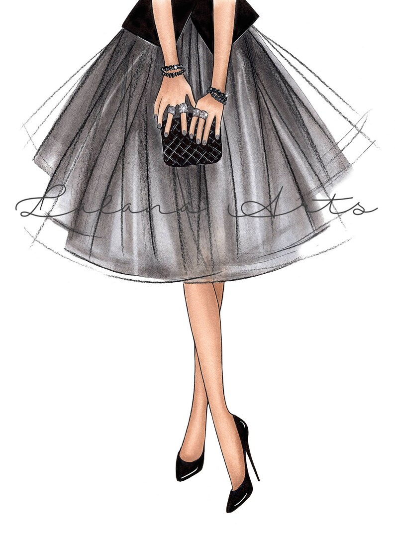 Girly art decor Girly wall art High fashion art Girly print | Etsy