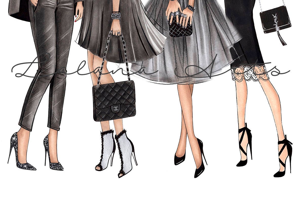 Fashion wall art Fashion illustration Fashion designer art  Etsy