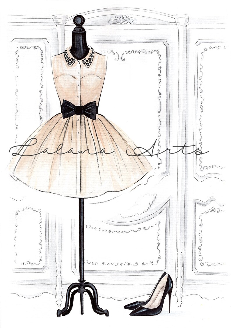 Watercolor fashion wall art