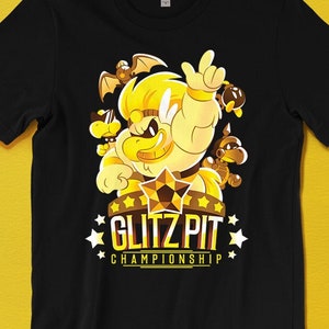 Glitz Pit T-SHIRT // Paper Mario Thousand Year Door // Rawk Hawk // Koopa // Bobomb // Gamecube // Gifts for Gamers Black