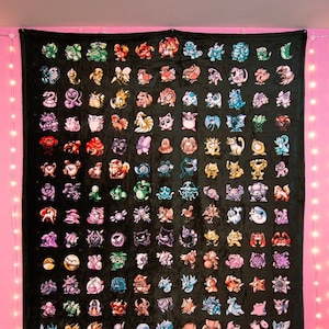 COUVERTURE Kanto 151 // First Gen 1 Original // Pkmn Red Blue // Game Sprites Inspired