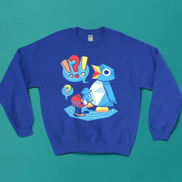 Mario 64 Penguin SWEATER // Super Mario 64 // Baby Mom Penguin // Winter Ice Snow Level // Funny // Gifts for Gamers