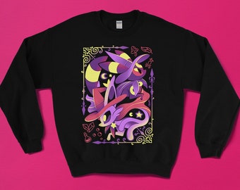 Umbreon Espeon SWEATER 'Witch & Wizard' // Eeveelutions // Eevee Evolutions // Psychic Dark Type // Halloween