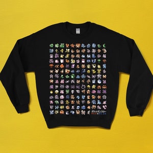 Original 151 SWEATER // Kanto Pkmn Red Blue // Retro Games // Bulbasaur Charmander Squirtle // Gen1