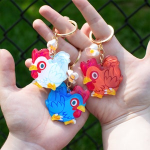 Pocket Cucco Acrylic Keychain // Legend of Zelda Series