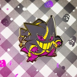 Gengar x Banette Fusion Enamel Pin ~ Patchwork Puppet ~