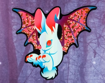 Bat Bunny Sticker // Twisted Forest
