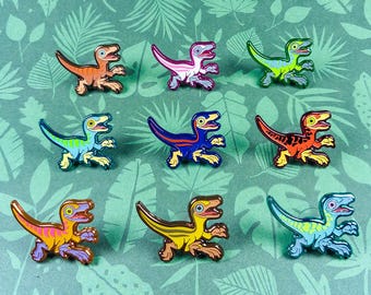 Blind Bag Compsognathus 'Compy' Enamel Pin // Jurassic Attack! Dinosaur Series
