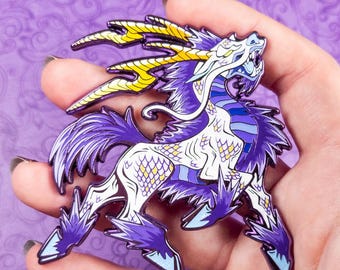 Kirin Enamel Pin "Sunset Mist" // Chimera ~ Mythical Creature from Japan
