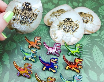 Blind Bag Compsognathus 'Compy' Enamel Pin // Jurassic Attack! Dinosaur Series