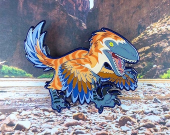 Deinonychus Enamel Pin // Jurassic Attack! Dinosaur Series