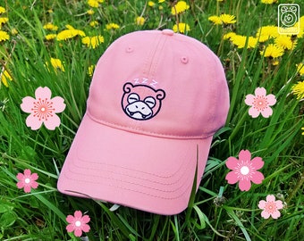 Sleepy Slowpoke Dad Cap // Pink Embroidered Hat // Gen 1 // Original 151