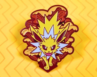 Jolteon Mushroom Enamel Pin — Eeveelutions Matched with Fungi Species
