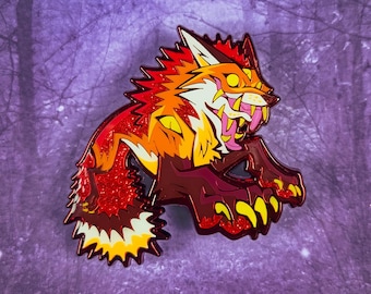 Two-Faced Trickster Fox Enamel Pin // Twisted Forest