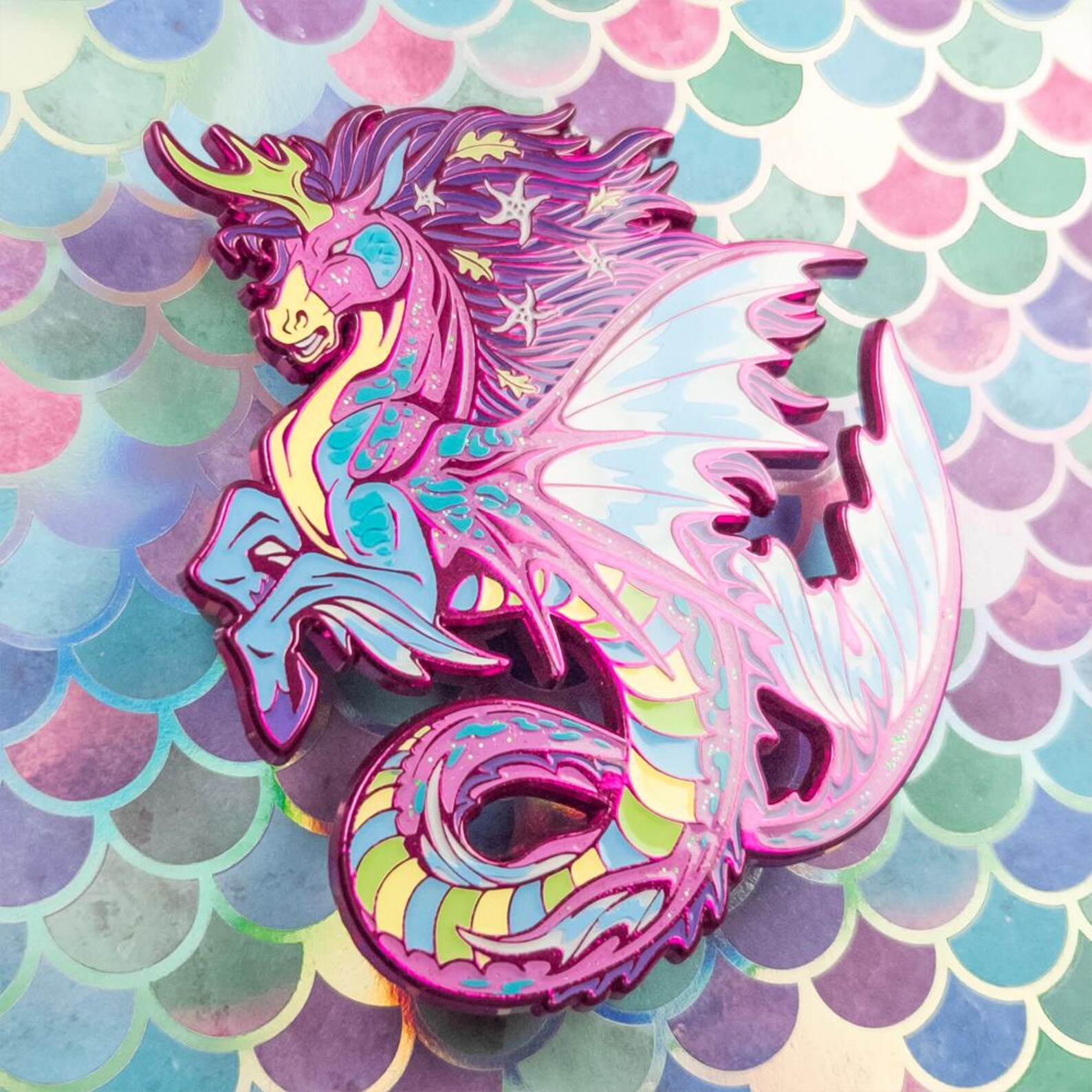 Hippocampus Enamel Pin 