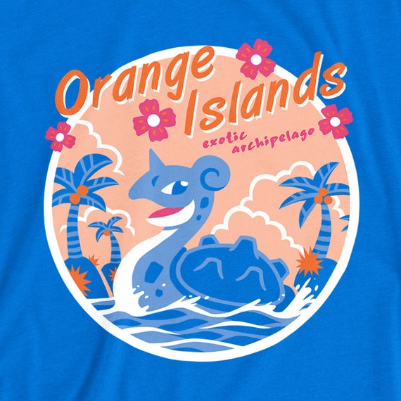 Orange Islands T-SHIRT // Lapras // 90s Anime Nostalgia // - Etsy