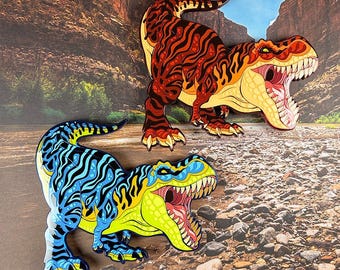 Giant T-Rex OVERSIZE Enamel Pin // Jurassic Attack! Dinosaur Series