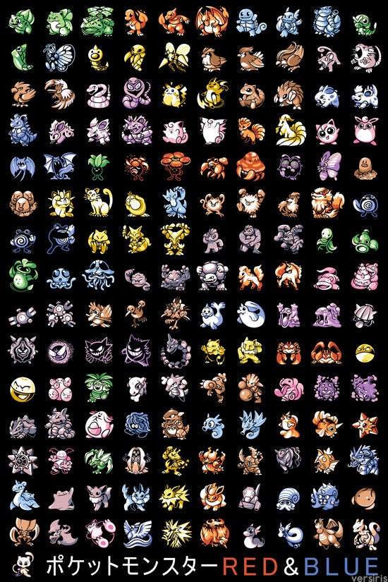 Poster Pokemon - Kanto 151, Wall Art, Gifts & Merchandise