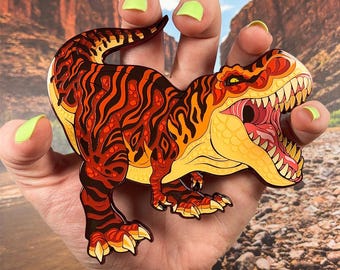 Giant T-Rex OVERSIZE Enamel Pin // Jurassic Attack! Dinosaur Series