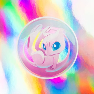 Adesivo Mew Bubble // Legendary 151 // Vinil Transparente