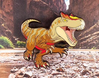 Allosaurus Enamel Pin // Jurassic Attack! Dinosaur Series
