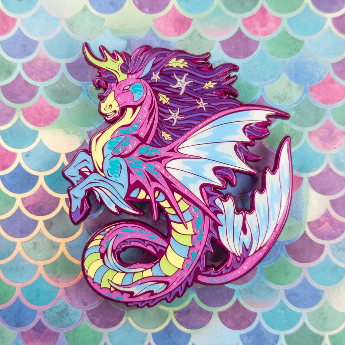 Hippocampus Enamel Pin 