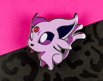 Espeon Enamel Pin // Big Head Wide Angle Lens // GOOD DOG! Series