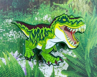 Tyrannosaurus Rex Enamel Pin // Jurassic Attack! Dinosaur Series